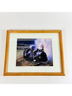 EBT RR Double-Header Engine Don Kline Vintage Framed Signed Print 42/750 15"x12"